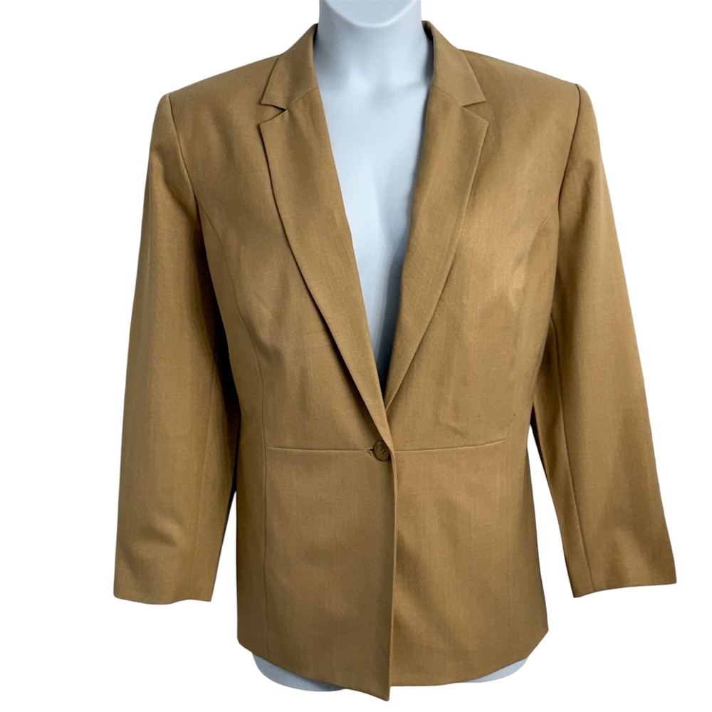 Worthington Women's Long Sleeve Single Breasted Button Blazer